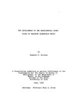 The development of two experimental sound films in teaching elementary music
