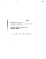 Measuring basketball playing ability of high school girls