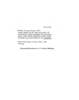 Some aspects of the ecology of plankton population of Miller's Bay, Lake West Okoboji, Iowa, with particular reference to Daphnia