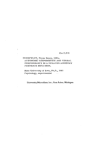 Autonomic responsivity and verbal performance in a delayed auditory feedback situation