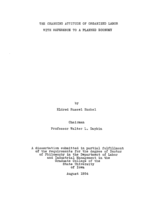 The changing attitude of organized labor with reference to a planned economy