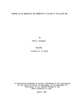 Studies on the absorption and excretion of choline in the albino rat
