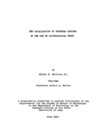 The localization of cerebral lesions by the use of psychological tests