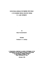 Instructional materials for teaching sport skills in the required physical education program in a large university