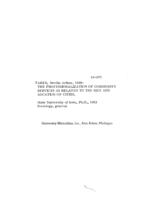 The professionalization of community services as related to the size and location of cities