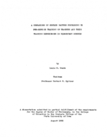 A comparison of certain factors pertaining to pre-service training of teachers and their teaching experiences in elementary schools