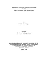 Measurement of selected kinesthetic responses at the junior and senior high school levels