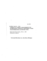 Critique of current arrangements for international financial adjustment under the International Monetary Fund