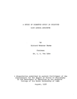 A study of directed study in selected high school subjects