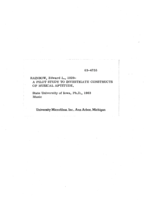 A pilot study to investigate constructs of musical aptitude