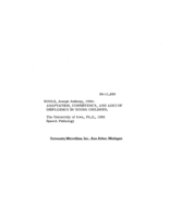 Adaptation, consistency, and loci of disfluency in young children