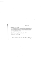 An investigation of the relationships of selected factors to the predictability of college grades