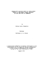 Probability sampling survey of intelligence scores of Iowa public school children by size and type of community