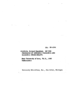 On the problem of minimum variance and maximum probability