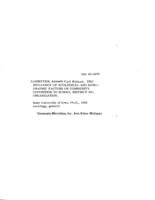 The influence of ecological and demographic factors on community opposition to school district reorganization