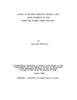 A study of the music education program at the State University of Iowa during the academic years 1955-1957