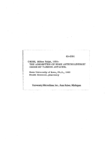 The adsorption of some anticholinergic drugs by various antacids