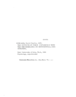 The effects of prior experience with the discriminanda on differential conditioning