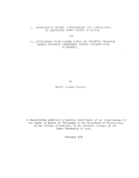 I. Comparison of noludar (Methylprylon) and pentobarbital on respiratory minute volume in rabbits. II. Simultaneous blood alcohol levels and toothpulp threshold changes following intravenous ethanol administration to rabbits, by Hubert C. Stanton and Hugh H. Keasling
