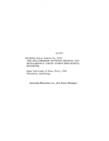 The relationship between memory and intelligence among junior high school students