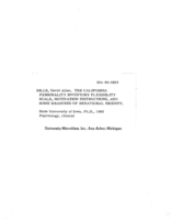 The California personality inventory flexibility scale, motivation instructions, and some measures of behavioral rigidity