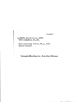 Two original plays
