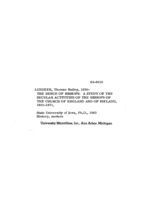 The bench of bishops: a study of the secular activities of the bishops of the Church of England and of Ireland, 1801-1871