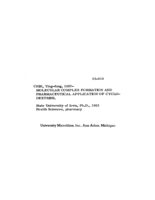 Molecular complex formation and pharmaceutical application of cyclo-dextrins