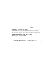 Direct and vicarious effects of a shift in magnitude of reward on performance