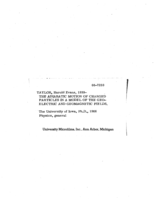The adiabatic motion of charged particles in a model of the geoelectric and geomagentic fields