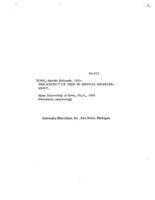 The effect of time in mental measurement