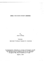 Verbal conditioning without awareness