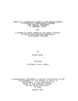 Music as a therapeutic agent in the rehabilitation of physically handicapped children with special reference to cerebral palsy, and a survey of music education and music therapy in facilities educating physically handicapped children