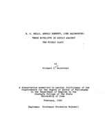 H. G. Wells, Arnold Bennett, John Galsworthy: three novelists in revolt against the middle class