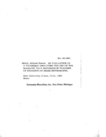An evaluation of the technique employing the use of the magnetic tape recorder in teaching of students of brass instruments