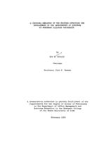 A critical analysis of the factors affecting the development of the department of business at Northern Illinois University