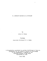W. Somerset Maugham as a novelist