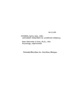 Apparent duration of auditory stimuli