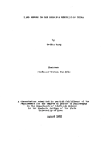 Land reform in the People's Republic of China
