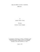 Form and content in theory of knowledge since Kant