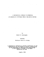A sociological approach to esthetics: an analysis of attitudes toward the motion picture