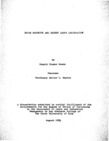 Union security and recent labor legislation