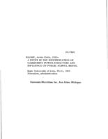 A study in the identification of community power structure and influence on public school issues