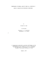 Performance on special ability tasks as a function of level of ability and motivating conditions