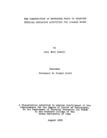The construction of knowledge tests in selected physical education activities for college women