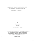 The effect of variation of motivational level and changes in motivational level on performance in learning
