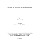 The theory and practice of the new theater movement