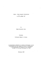 Alpha: Alpha angular correlation in B¹¹ (p, dd) He⁴