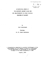 An empirical study of the manifest anxiety scale and its relationships to other clinical measures of anxiety