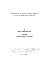 An evaluation of the effect of practice exercises in visual discrimination in first grade